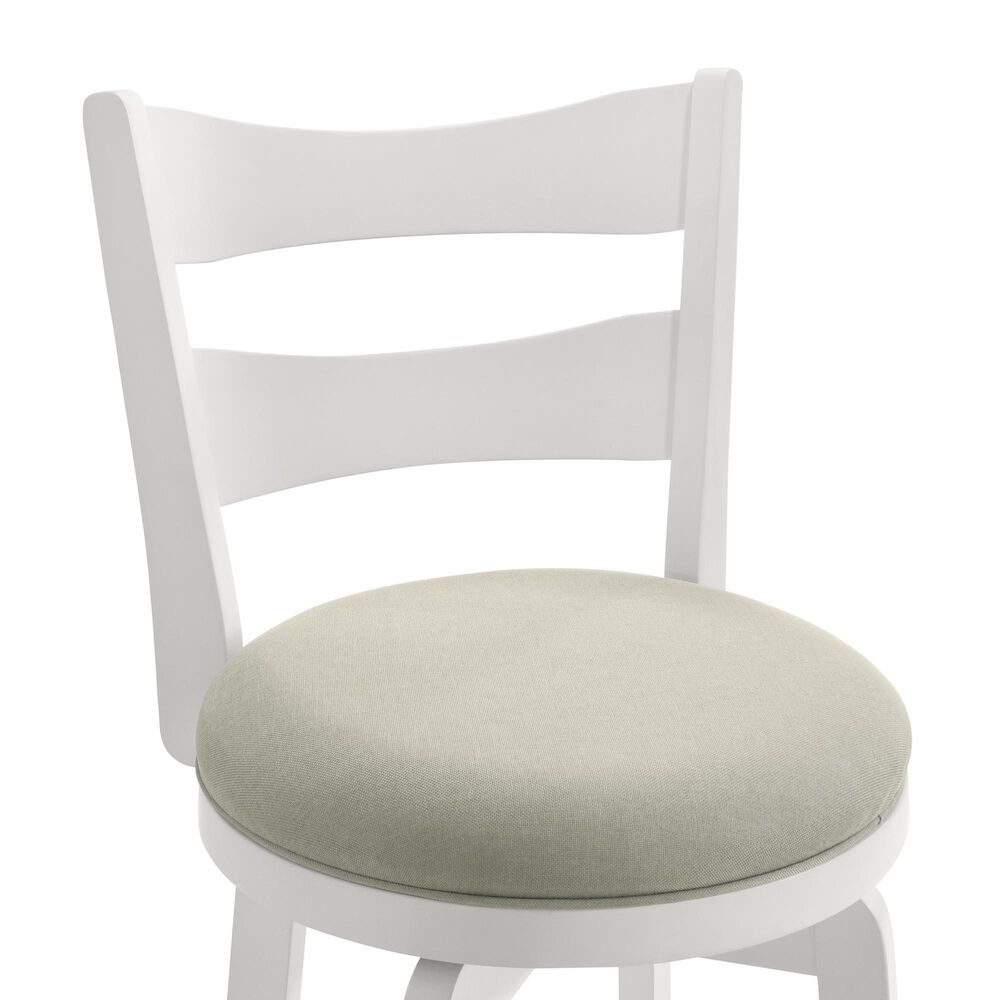 Armen Living Blair 30" Swivel Bar Stool in Matte White, , large