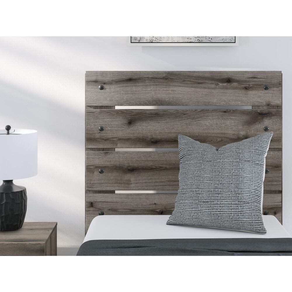 Ashley Graystorm Twin Panel Bed with Storage in Brown Gray, , large