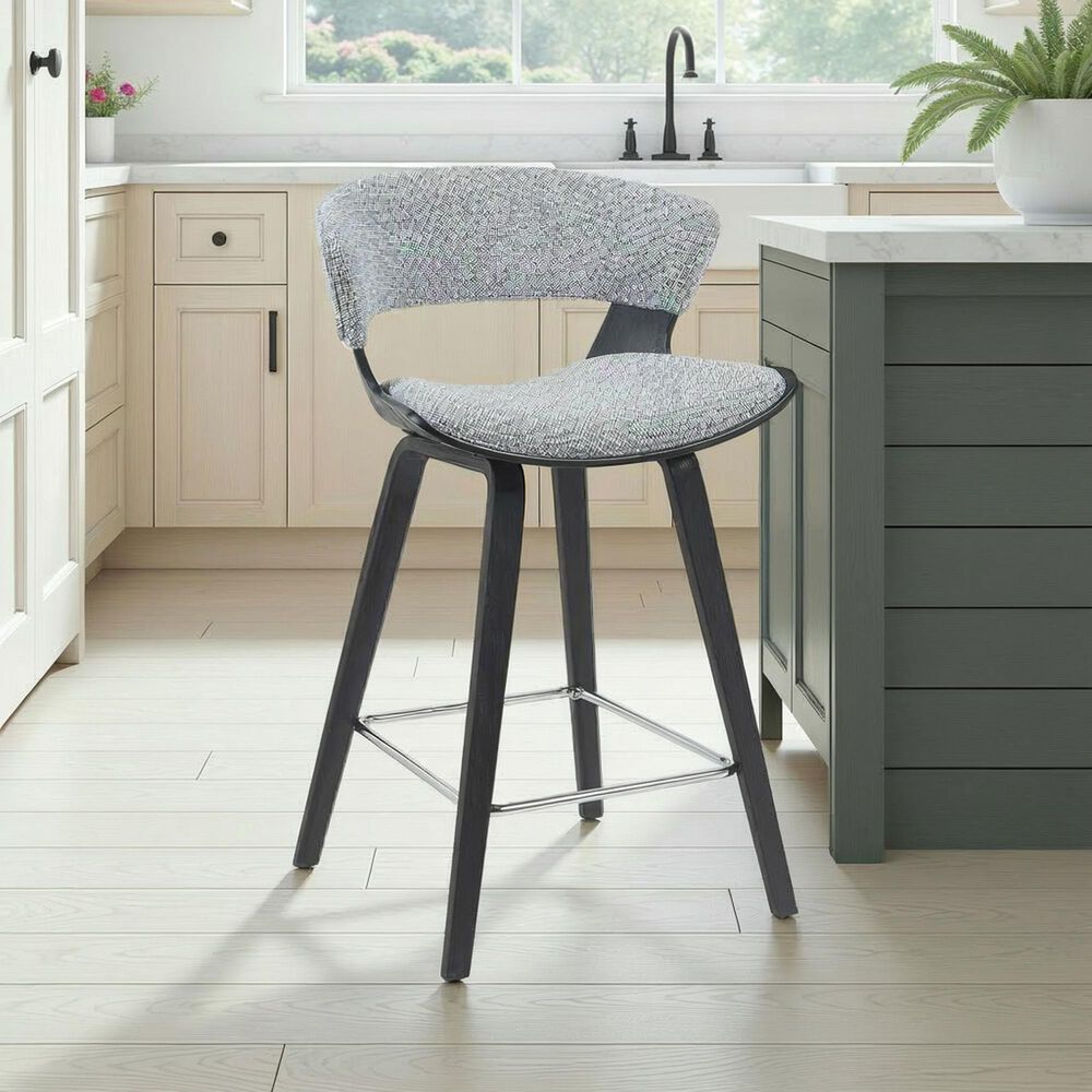 Armen Living Jagger Counter Height Stool in Black, , large