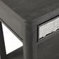 Furniture of America Piez Sofa Table in Ash Gray and Stainless Steel, , large