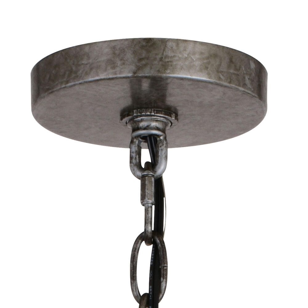 Vaxcel Norwood 1-Light Pendant in Vintage Steel and Distressed Wood, , large