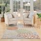 Nourison Aloha ALH05 9" x 12" Ivory and Multicolor Indoor/Outdoor Area Rug, , large