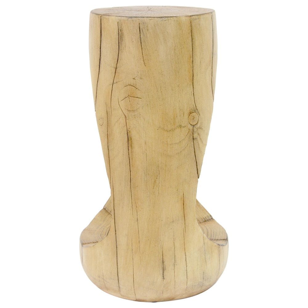 Hearth and Haven Outdoor End Table with Hollow Design in Natural, , large