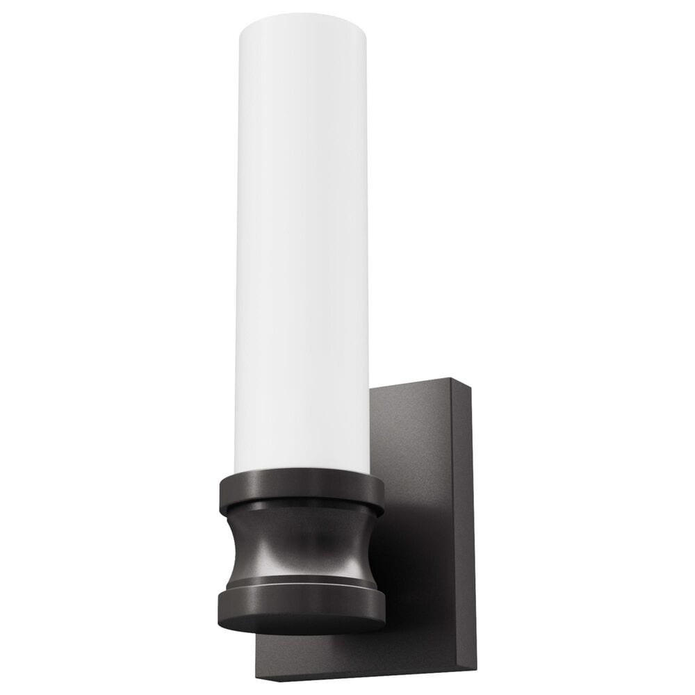 Hunter Lenlock 1-Light Wall Sconce with Cased White Shade in Noble Bronze, , large