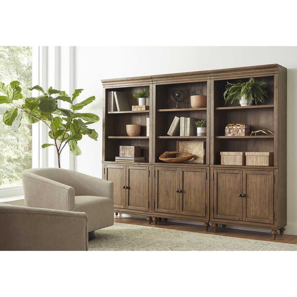 Riva Ridge Hensley Door Bookcase in Honey, , large