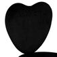 Impressions Vanity Heart Swivel Vanity Chair with Black Cushion in Matte Silver, , large