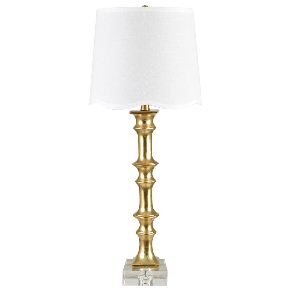 Crestview Collection Romy Table Lamp with White Shade in Gold, , large