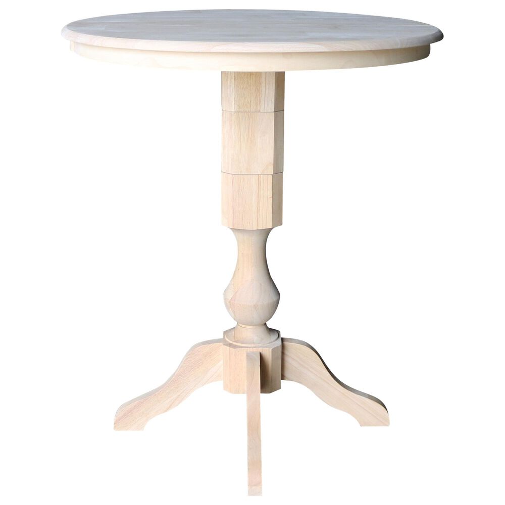 International Concepts 36&quot; Modern Farmhouse Round Dining Table in Unfinished, , large