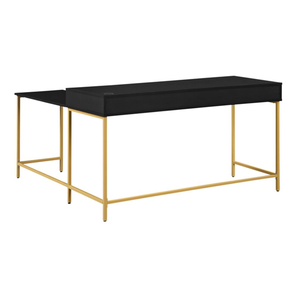 OSP Home 54" L-Desk in Black, , large