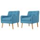 Noble House Felicity Arm Chair in Teal (Set of 2), , large