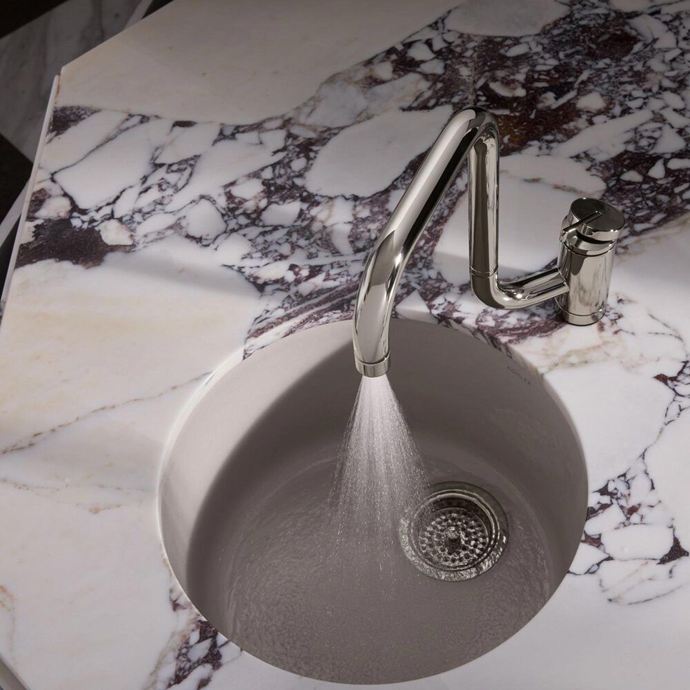 Kohler Porto Fino 18.5" Top-Undermount Single Bowl Bar Sinks in Truffle, , large