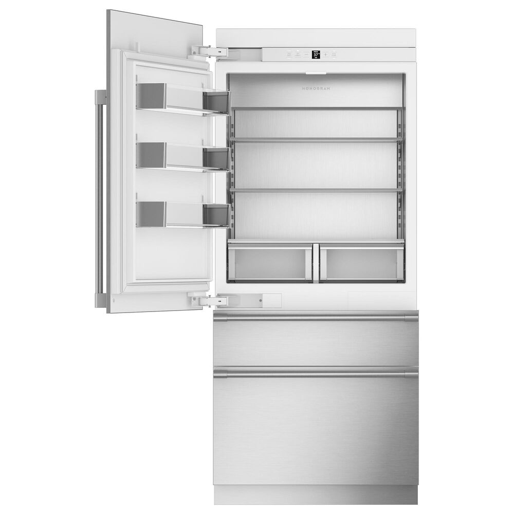 Monogram 20.1 Cu. Ft. Integrated Built-In Bottom Freezer Refrigerator with Right Hinge in Panel Ready, , large