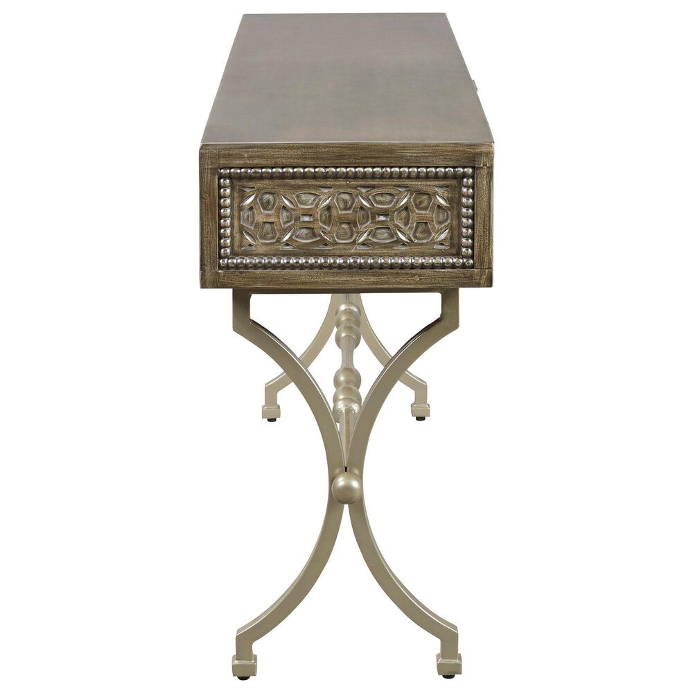 Ashley Quinnland Console Sofa Table in Antique Black, , large
