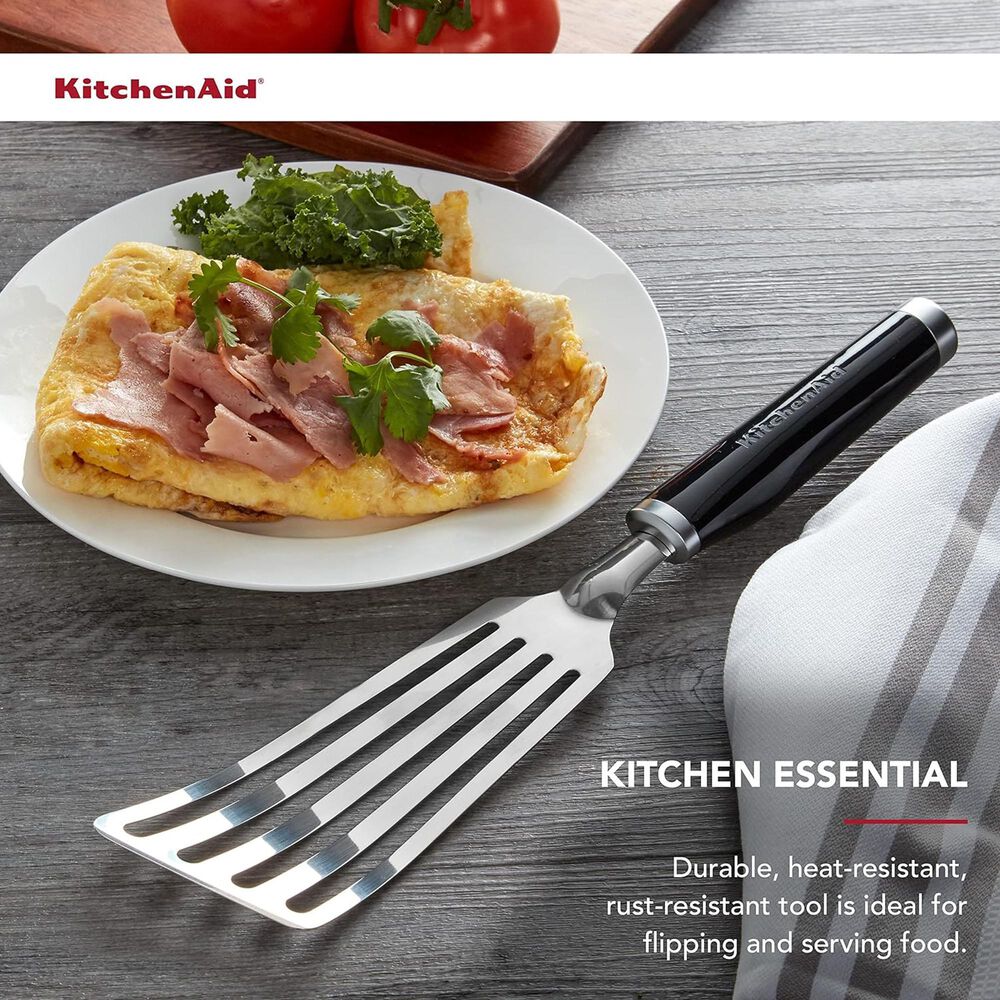 KitchenAid Classic Flex Turner in Stainless Steel and Black, , large