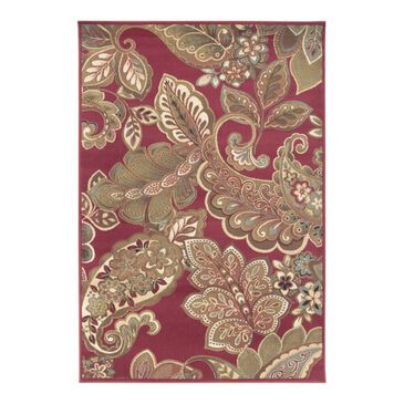 Surya Riley RLY-5020 2" x 3"3" Red/Brown/Camel Scatter Rug, , large