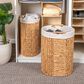 Household Essentials 2-Piece Handwoven Water Hyacinth Oval Hamper Set in Natural, , large