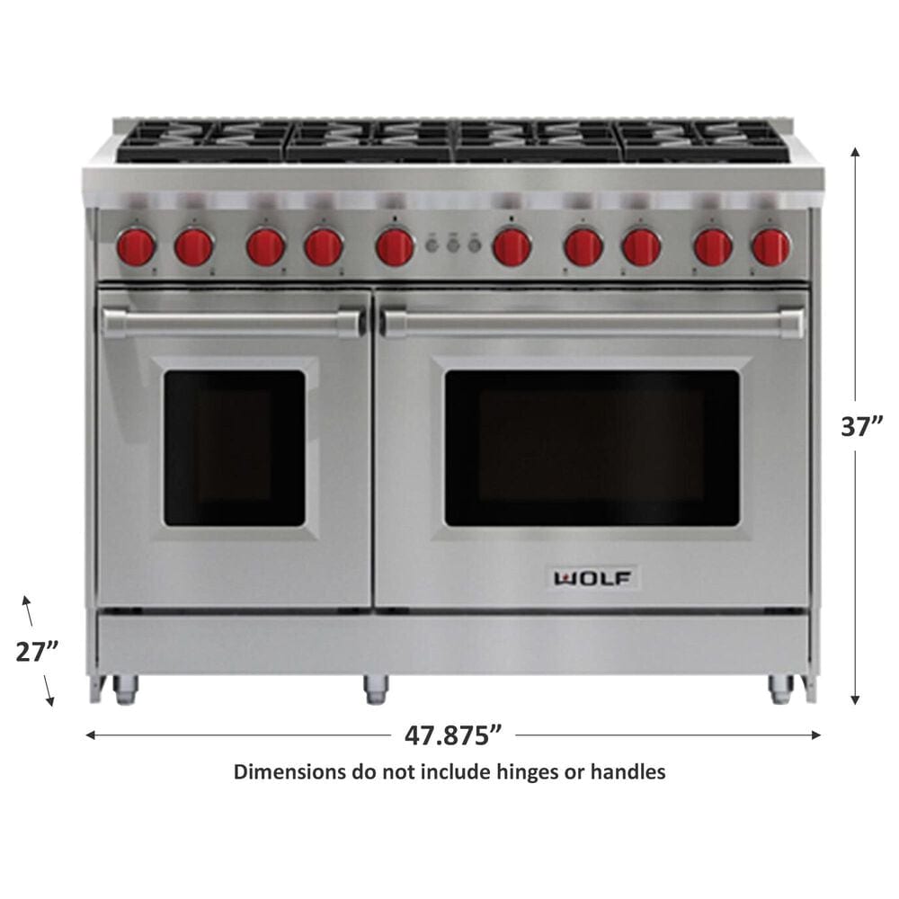Wolf 48&quot; 8 Burner Gas Range Liquid Propane, , large