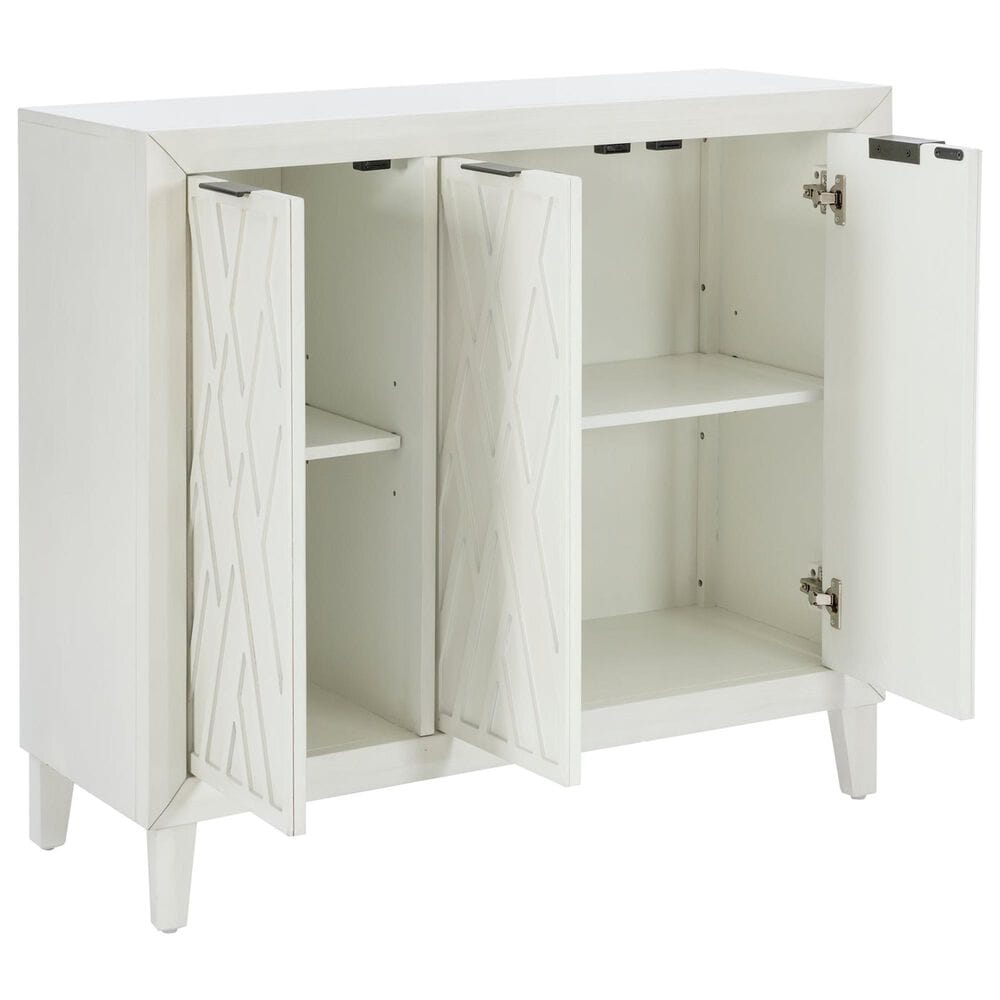 Linden Boulevard 3 Door Cabinet in White, , large
