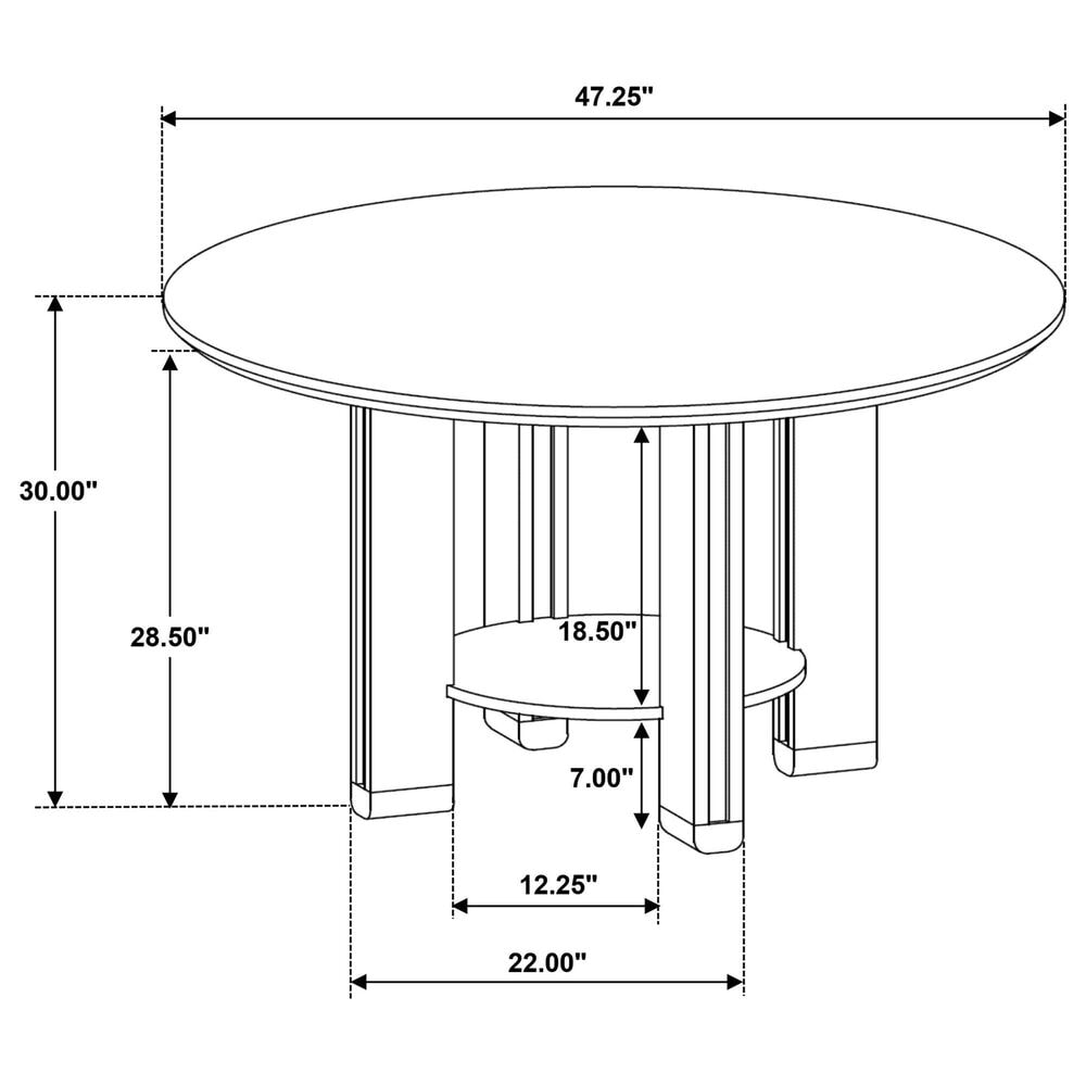 Coaster Ottowa Dining Table in Brown - Table Only, , large