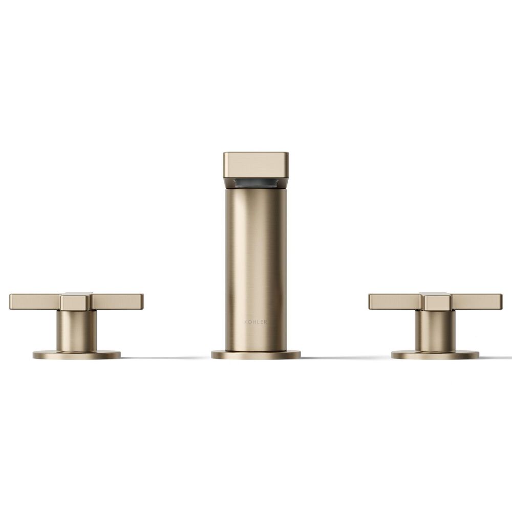 Kohler Composed Widespread Bathroom Sink Faucet with Cross handles in Vibrant Brushed Bronze, , large