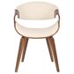 Lumisource Symphony Arm Chair with Cream Cushion in Walnut, , large