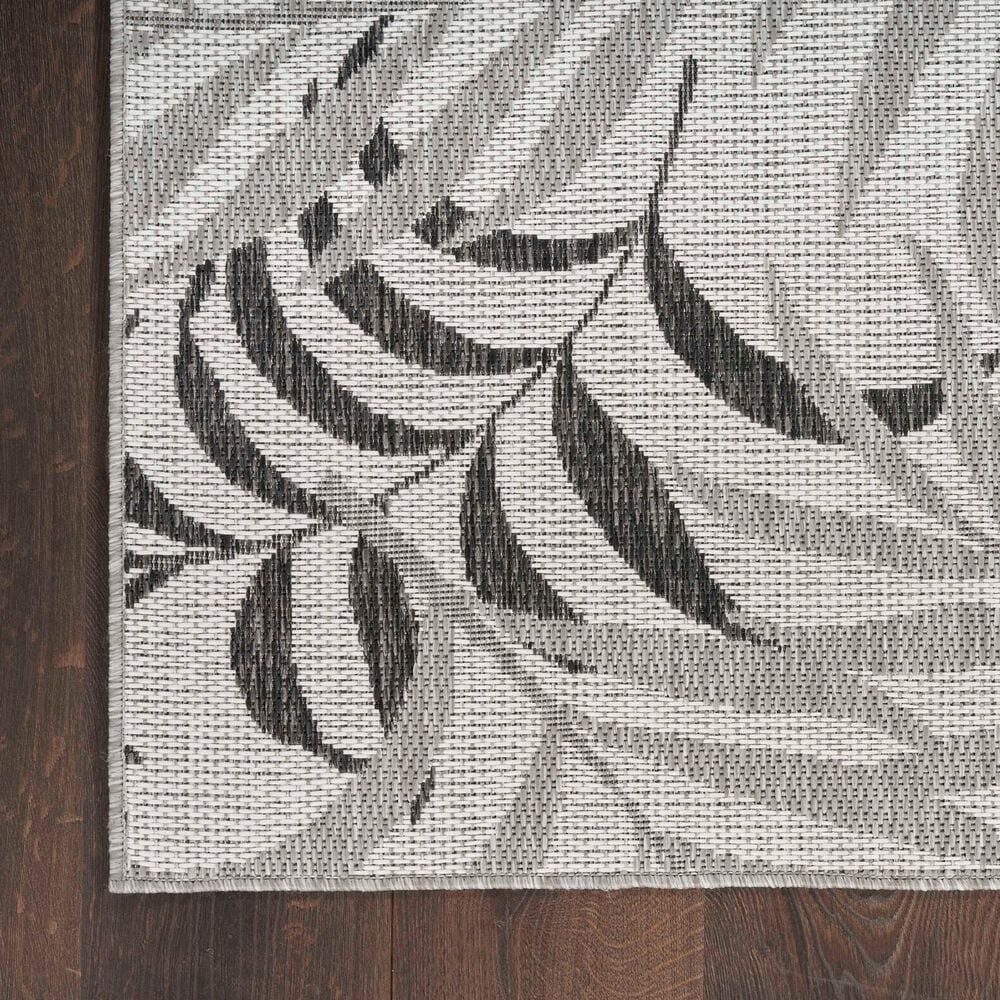 Nourison Garden Oasis Nature Grey 6&#39; x 9&#39; Indoor/Outdoor Area Rug, , large