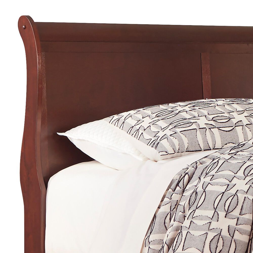Ashley Alisdair Queen Sleigh Bed in Dark Brown, , large