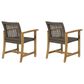 Hearth and Haven Hampton Outdoor Dining Chair in Brown (Set of 2), , large