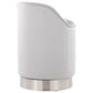 Lumisource Marla Vanity Stool with Silver Upholstered in Chrome, , large