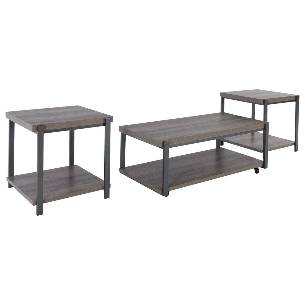 Ashley Wilmaden 3-Piece Occasional Table Set in Gray/Black, , large