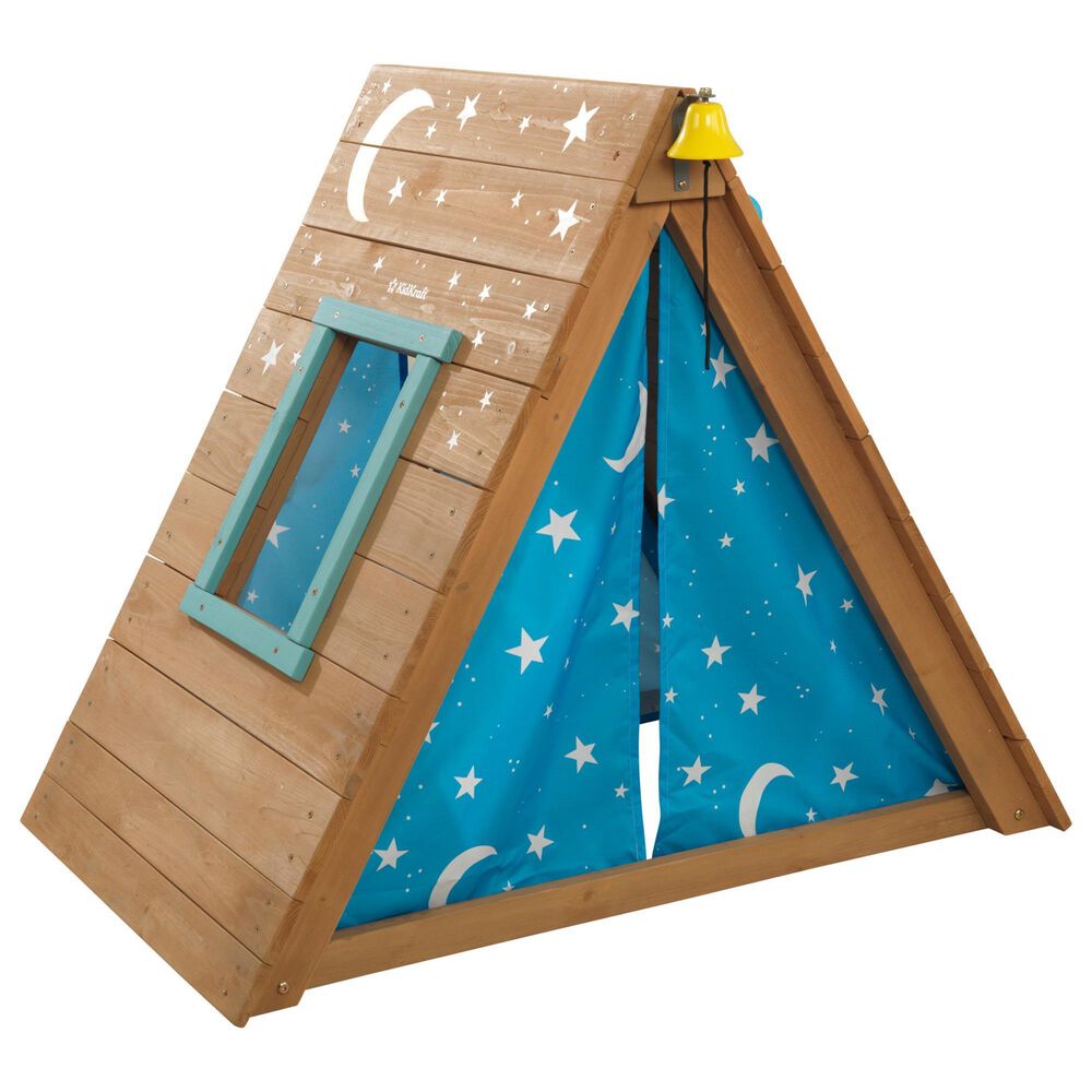 Kidkraft A Frame Hideaway &amp; Climber in Natural, , large