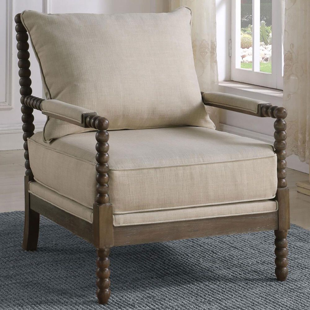 Hearth and Haven Accent Armchair in Beige, , large