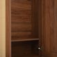 HOMLUX 6-Hook Hall Tree with 2-Rattan Doors in Walnut, , large