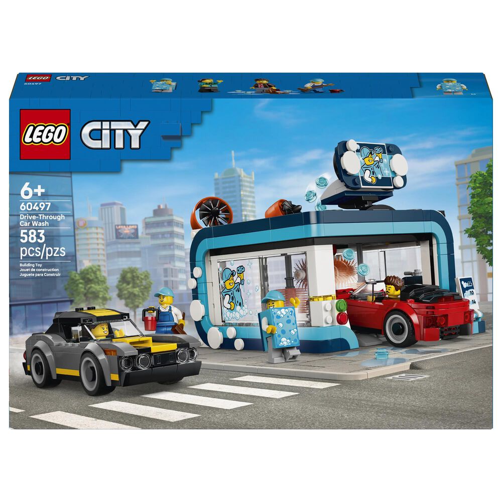 LEGO City Drive-Through Car Wash Building Set, , large