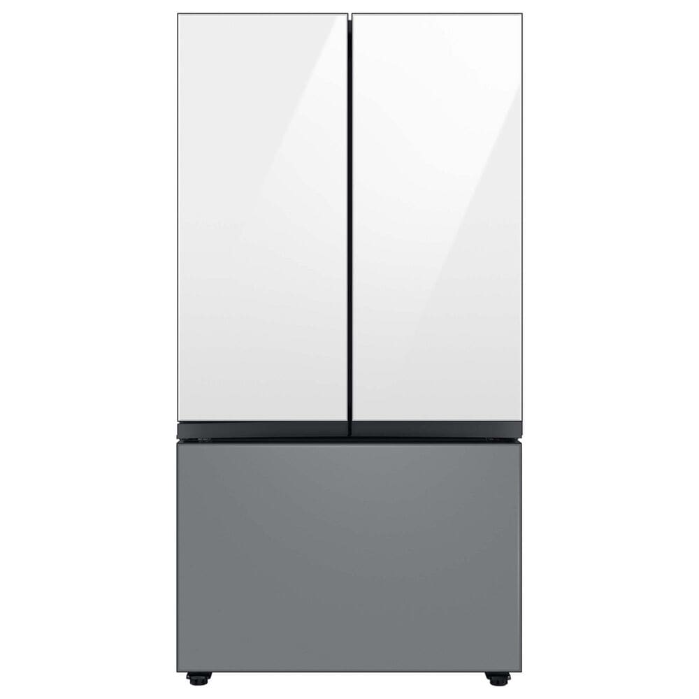 Samsung Bespoke 2-Piece Kitchen Package with Panel Ready 30 Cu. Ft. 3-Door French Door Refrigerator and Dishwasher in Matte Black Stainless Steel, , large