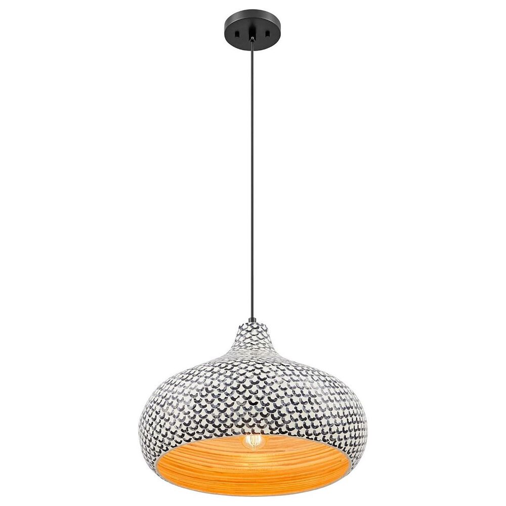 Savoy House Jade 1-Light Pendant in Black, , large
