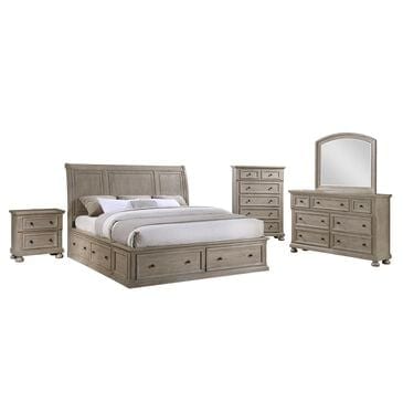 Davis International 5-Piece King Bedroom Set in Taupe, , large