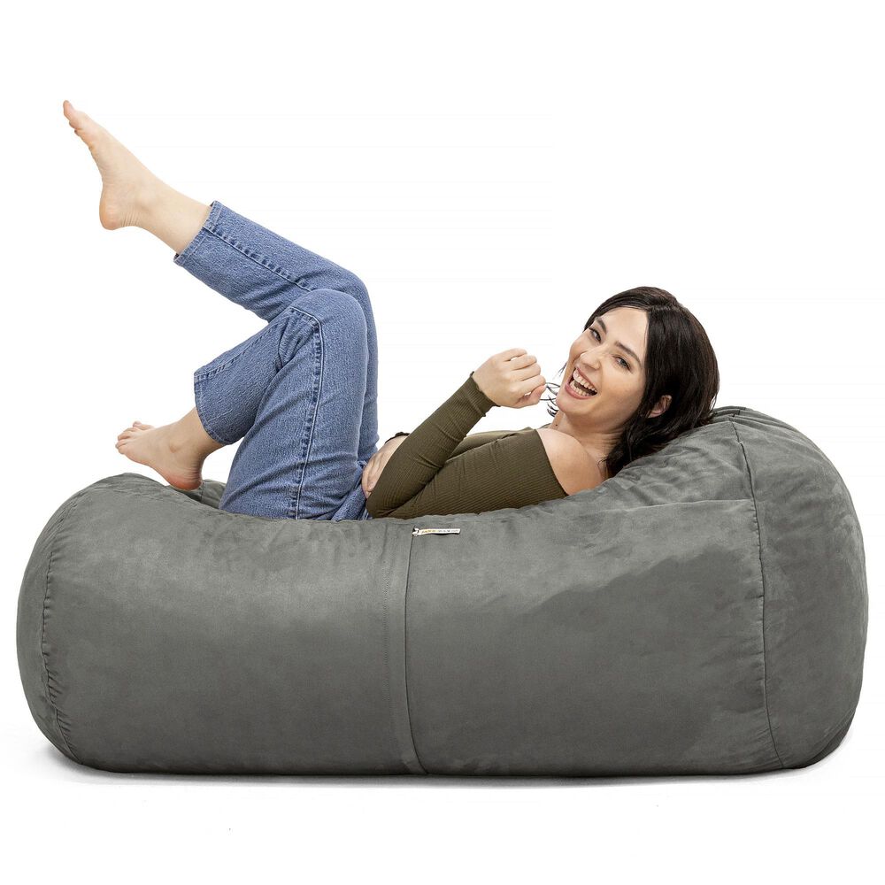 Jaxx 4&#39; Lounger Bean Bag in Charcoal, , large