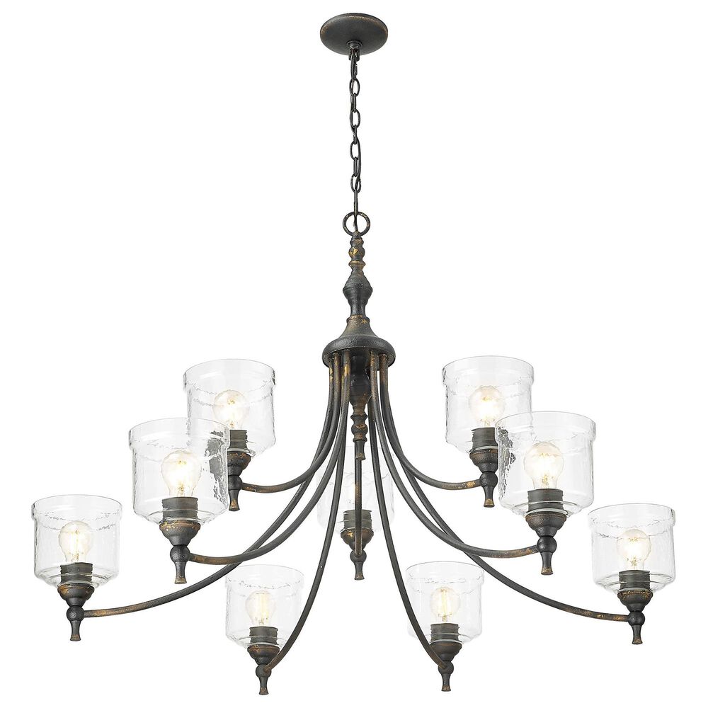 Golden Lighting Keating 9-Light Chandelier in Antique Black, , large
