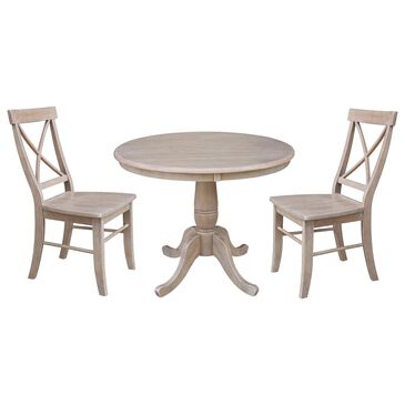International Concepts 3-Piece Dining Set in Weathered Grey, , large