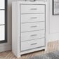 Ashley Altyra 5 Drawer Chest in White, , large