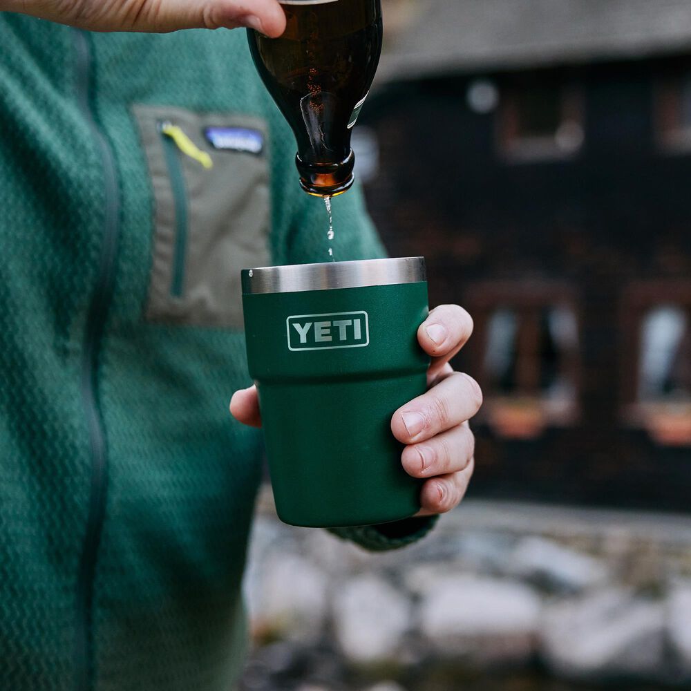 YETI Rambler 16?Oz Stackable Cup with MagSlider Lid in Black Forest Green, , large