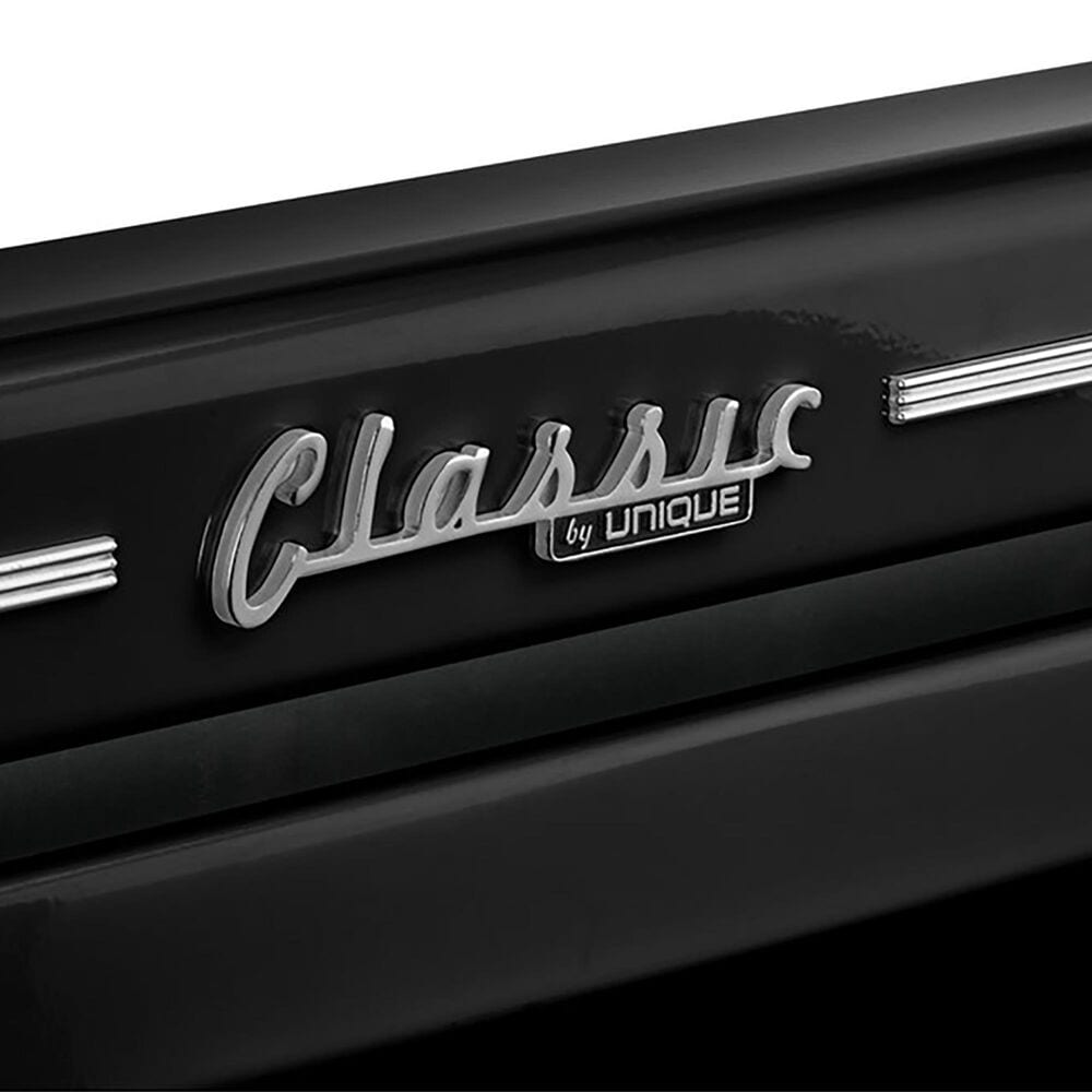 Unique Appliances Classic Retro 30" Radiant Electric Glass Top Convection Range in Midnight Black, , large