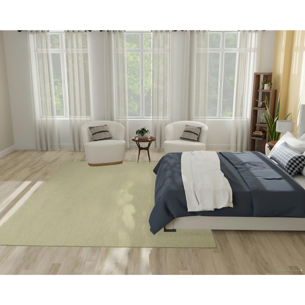 Nourison Courtyard Ivory and Green 7&#39; x 10&#39; Indoor/Outdoor Area Rug, , large