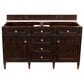 James Martin Vanities Brittany 60" Double Bathroom Vanity in Burnished Mahogany with 3 cm Parisien Bleu Quartz Top and Rectangular Sinks, , large