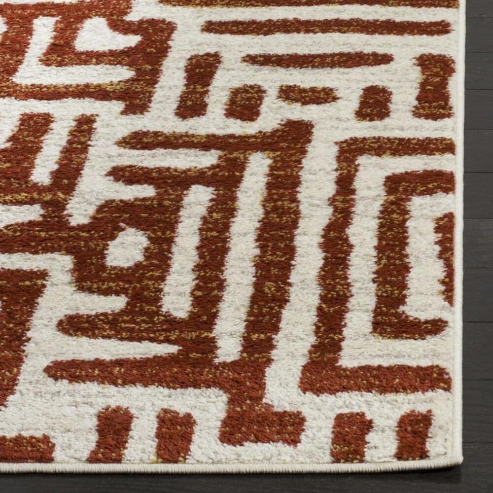 Safavieh Amsterdam AMS106B 3&#39; x 5&#39; Ivory and Terracotta Area Rug, , large