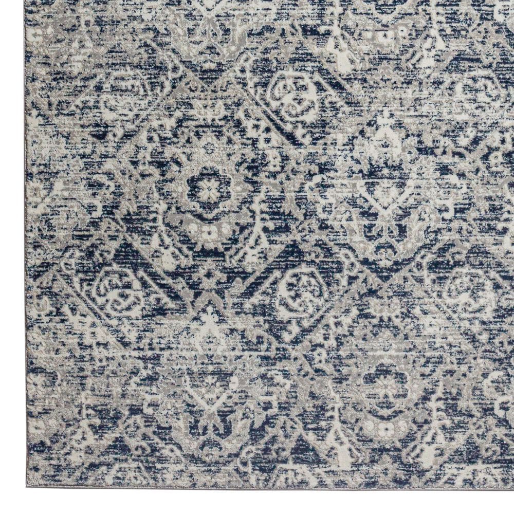 Radici USA Livigno Damask 3&#39;3&quot; x 4&#39;11&quot; Blue Area Rug, , large