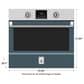 Hestan 30" Single Electric Wall Oven with Convection in Pacific Fog, , large