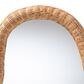 Baxton Studio Ulrica Irregular Shape Rattan Wall Mirror in Honey, , large