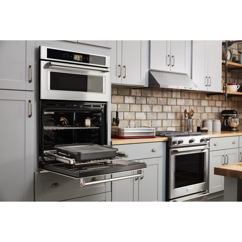 KitchenAid 30&quot; Double Wall Oven in Black Stainless Steel, , large